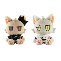 Peluches personnalisées OEM/ODM, jouets en peluche doux, poupées animales adorables, jouets en peluche animaux avec rembourrage en coton PP, poupée chat en peluche personnalisée pour enfants