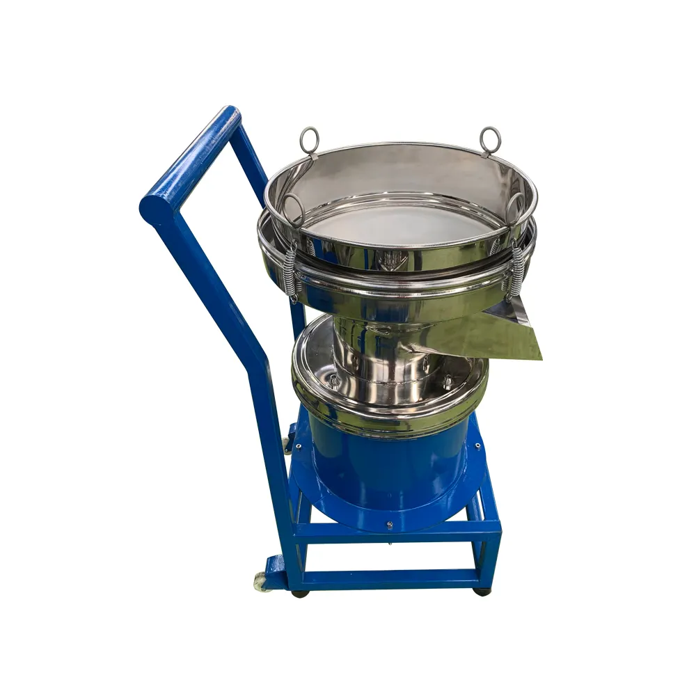 China Round Filter Sieve Machine Circular Filter Sifter 450 Vibrating Sieve For Juice Small Electric Sifter