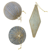 Boule de Noël en verre de forme ronde artisanat ornements suspendus avec des paillettes écologiques