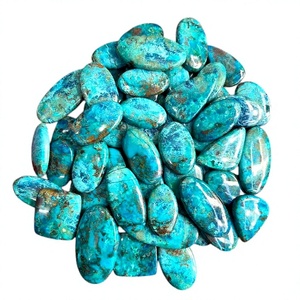 Piedras Sueltas de Shattuckita 100% Natural, Cabujón Hecho a Mano, Par de Rajasthan con Certificación de Terceros, Precio al por Mayor - Product Image 1