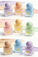 Bouteille de lotion en verre transparente mini carrée ou ronde à prix d'usine, flacon vide portable pour soins de la peau avec bouchon carré multicolore