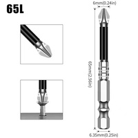 5 pièces 65mm Long tournevis à percussion ensemble d'embouts de puissance bricolage poignée en acier de qualité OEM pour le forage électrique
