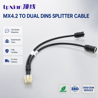 Kabel Harness Perakitan Konektor Molex 5557 8P ke Dual DIN Female 1 ke 2 Splitter Khusus 39012080 untuk Otomasi Industri Daya