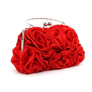Women Evening Clutch Bag Floral Satin <strong>Small</strong> <strong>Purses</strong> With Detachable Strap for Wedding, Party, Prom - Product Image 2
