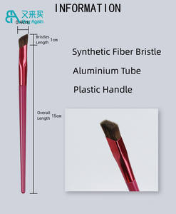 Brosse à sourcils carrée de haute qualité brosse à sourcils carrée inclinée brosse correcteur en toile lisse 4d brosse à timbre pour sourcils - Product Image 2