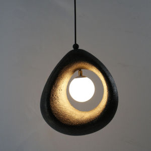 โคมไฟเพดานสไตล์นอร์ดิกญี่ปุ่นวาบิซาบิสีขาวสำหรับห้องครัว ห้องรับประทานอาหาร โคมไฟระย้าสีดำสำหรับบ้าน - Product Image 1