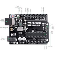ELEGOO para Placa R3 ATmega328P con 32KB de RAM y Cable USB de Memoria - Kit de Demostración de Prototipo Compatible