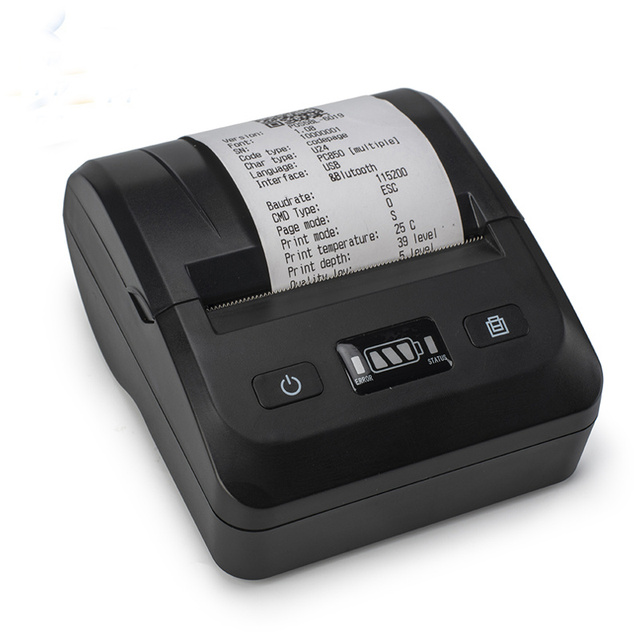 Mini Printer Receipt Billing 80mm Inkless Portable Thermal Label Printer BT-802