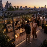 Système de toiture de terrasse en aluminium, pergola à lames orientables 4x4m |   Gazebo d'extérieur avec auvent rétractable LED imperméable pour jardin Australie