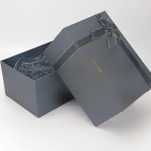 Custom Printed Foldable Black Jewelry Packaging Baby Gift Box
