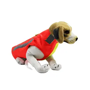เสื้อแจ็กเก็ตเพื่อความปลอดภัยของสุนัขสะท้อนแสงสำหรับล่าสัตว์แข็งแรงทนทานสายจูงสุนัขแบบพลิกกลับได้