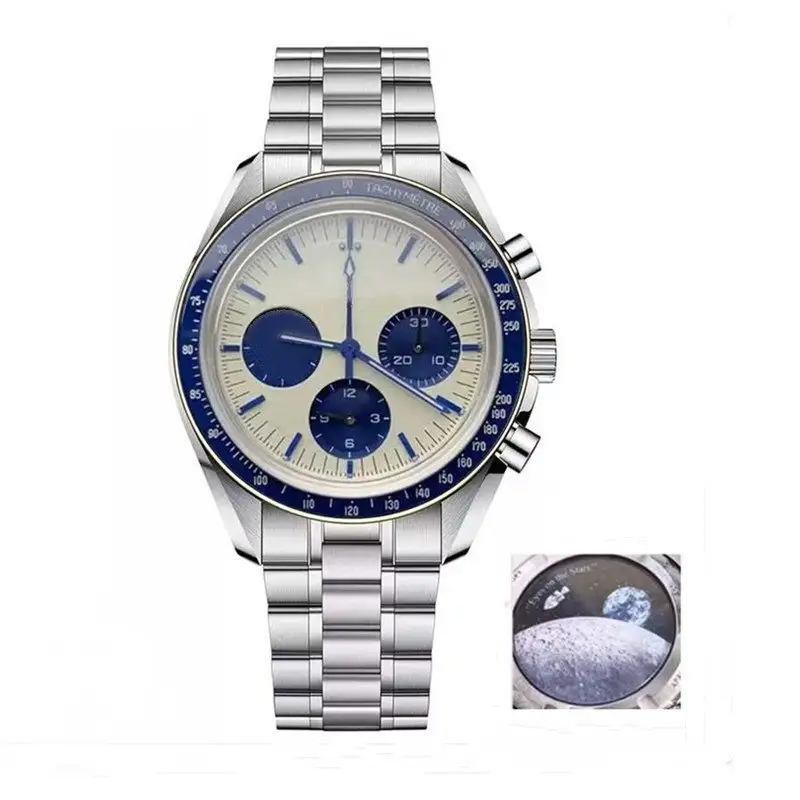 FREE SAMPLE Top Brand High Quality 100% Work Stainless Steel Luxury Watch for Men Luminous Chronograph Men's Quartz Watch