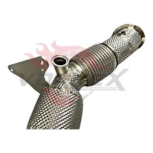 Kit de modification d'échappement avec boucliers thermiques Vortex en acier inoxydable SS304 pour Ferrari F8 Tributo Spider 3.9T V8 2019-2024, avec bande thermique et fixation par boulons - Product Image 3