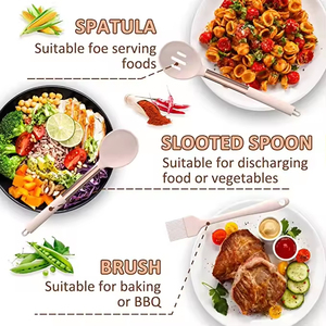 Juego de utensilios de cocina de silicona con mango de cobre, 24 piezas, utensilios de cocina antiadherentes y resistentes al calor - Product Image 6