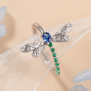 Anello con Design a Libellula, Stile Colorato, Anello da Dito per Donne - Product Image 5