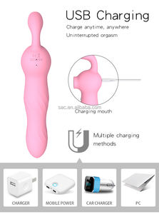 SacKnove 2 Em 1 Vaginal <span class=keywords><strong>Rabbit</strong></span> <span class=keywords><strong>Sex</strong></span> Toys 7 Modo de Sucção 12 Velocidade Dupla Vibração Mamilo Mamilo Estimulação Mulheres Chupando Vibrador - Product Image 5