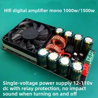 Amplificateur numérique stéréo haute puissance classe D à tension unique HIFI 1000W/1500W avec protection par relais