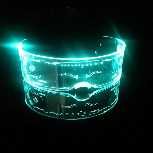 Robot Costume LED Visor Glasses Cyberpunk Futuristic Style Acrylic Cosplay Halloween Mother's Day Festivals Parties