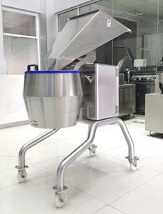 Hoge snelheid automatische bananen- en appelsnijmachine, golfvormige frietsnijmachine, knoflook snij- en raspmachine - Product Image 4