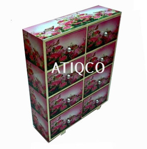 ATIQCO Modern Greenish Wooden Lacquer Glossy Painted 8-<b>Drawer</b> Multifunction Jewelry Chest Bedroom Living Room Home Office - Product Image 5