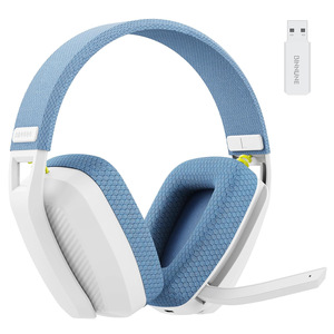 Binnune Tai nghe chơi game không dây Over-ear nhẹ chế độ kép 5.3 BT 2.4G có micrô - Product Image 1
