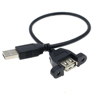 Câble d'extension USB 2.0 Taipuxi USB2.0 Type A mâle vers Type A femelle à montage sur panneau avec vis