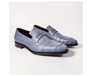 Zapatos <span class=keywords><strong>Mocasines</strong></span> de Diseñador de Moda para Hombre, Hechos a Mano con Piel de Cocodrilo, Zapatos Goodyear para Hombre, Zapatos de Vestir de Cuero Clásico de Lujo Hechos a Mano para Hombre - Product Image 3