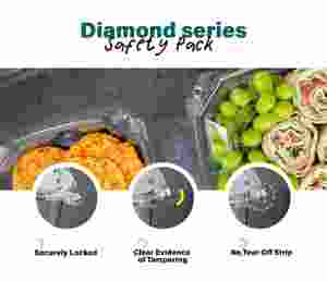 Caja de plástico con bisagras reciclable desechable transparente de 48oz, diseño apilable, función antivaho para uso en supermercado, embalaje de pan y ensalada - Product Image 3