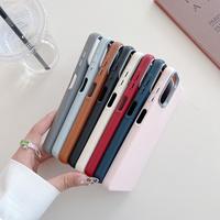 Étui de téléphone en TPU à motif litchi fin et élégant, avec objectif électro-plaqué pour iPhone 14 13 Pro Max Samsung S24 Ultra Vivo IQOO 13 Oppo Reno