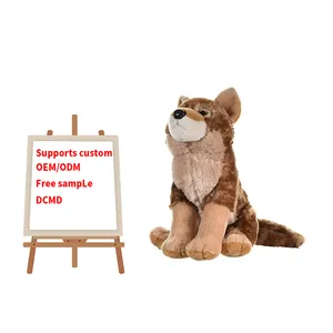 CPC Realistic Wild Animals Life Size Black Wolf Custom Soft Doll Stuffed Animal Wolf Plush Toy