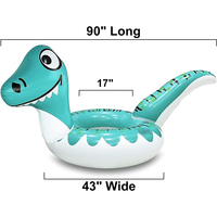 Dinosaure été plage piscine gonflable poignées durables équipement de jeu d'eau pour jeux de fête piscine jouets Tube radeau salon