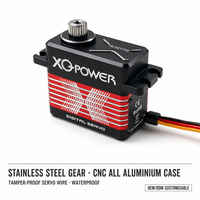Servomoteur XQ-POWER RC Robot UAV XQ-BLS8175D 75kg Étanche Sans Balais Numérique Haute Vitesse Engrenage en Acier Inoxydable Aluminium CNC 8.4V