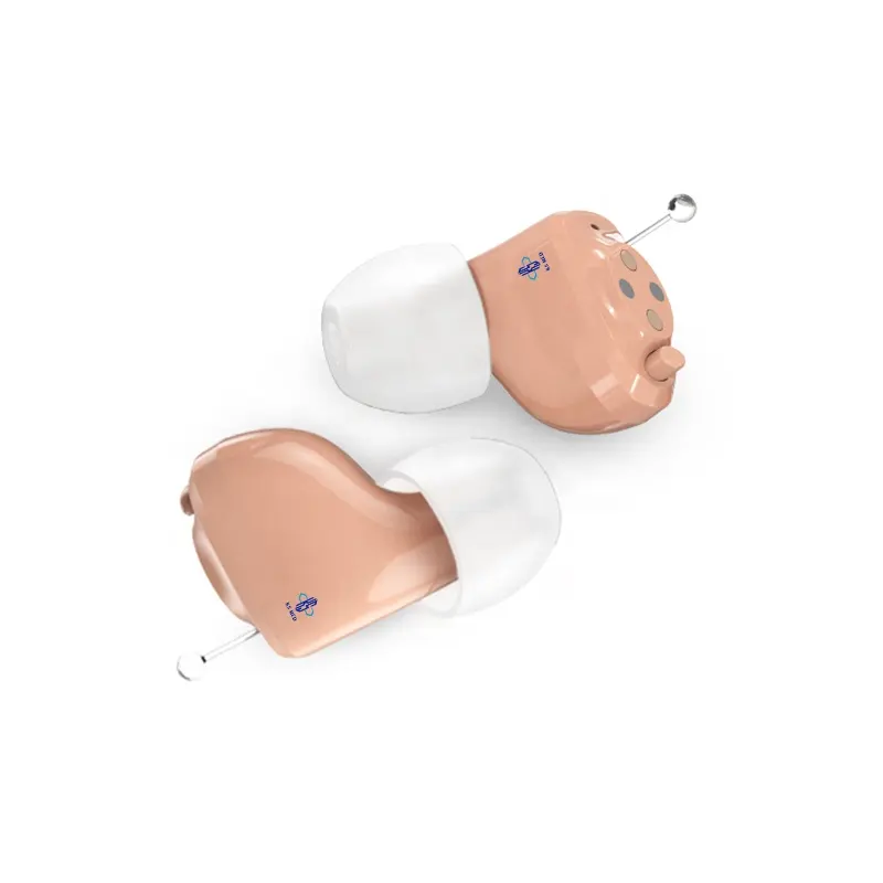 KSMED Alat Bantu Dengar dan Headphone, Alat Bantu Dengar Penguat Suara untuk Produk Tunarungu dengan Kotak Pengisian Daya Alat Bantu Dengar Di Telinga