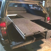 2022 ford Ranger Rapitor Système de tiroirs de voiture Off Road Van Cargo Storage Tiroir de lit de camion fonctionnel pour ramassage avec curseur de réfrigérateur