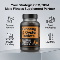 Comprimés de suppléments de zinc et de magnésium pour hommes en gros avec ginseng et poudre d'huître pour un soutien nutritionnel quotidien