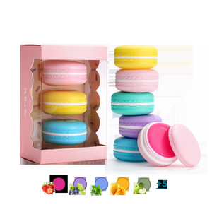 Macaron-shaped vegan <b>lip</b> balm 3-piece macaron <b>lip</b> balm set <b>Cream</b> moisturizing <b>lip</b> balm 5.5g regular size <b>lip</b> balm - Product Image 2