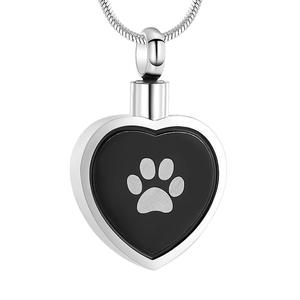 Collar de urna conmemorativa de corazón para cenizas <span class=keywords><strong>Faro</strong></span>/Pata/Cruz Cremación Cenizas <span class=keywords><strong>Joyería</strong></span> Corazón Recuerdo Colgante Cenizas Titular - Product Image 2