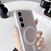 Housse de protection antichoc anti-empreinte digitale magnétique givrée ultra-mince pour Samsung pour Galaxy S25 S24 S23 Plus coques de téléphone
