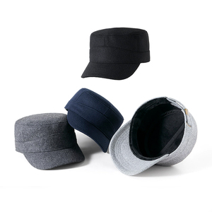 Casquette de baseball plate en laine mélangée chaude entièrement scellée pour <span class=keywords><strong>personnes</strong></span> âgées à grosse circonférence de tête en hiver - Product Image 2