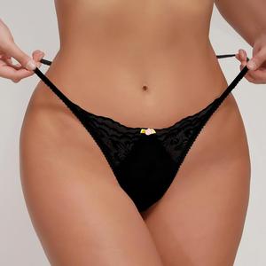 กางเกงในผู้หญิงแบบไร้ตะเข็บ เอวต่ำ ทรงจีสตริง ลูกไม้ เซ็กซี่ พร้อมส่ง ขายส่ง รับผลิตแบบ OEM ODM - Product Image 5