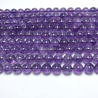 Cuentas de Amatista Natural de Alta Calidad AAA de 6mm, 8mm y 10mm, Venta al Por Mayor a Precio de Fábrica para la Fabricación de Joyería DIY