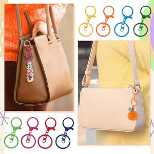 Porte-clés à fermoirs griffe de homard, fermoirs pivotants colorés, anneaux brisés, boucles de porte-clés rondes en métal pour accessoires de bijoux et de bricolage - Product Image 6