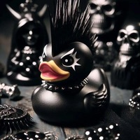 Punk Rock caoutchouc cadeau canard assorti en vrac flottant canard pour Halloween décor enfants bébé bain douche fête faveurs
