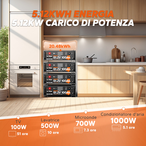 Литий-железо-фосфатный (<span class=keywords><strong>LiFePO4</strong></span>) аккумулятор LiTime 5 кВт (48В) 51.2В 100Ач для сетевых систем с твердотельным BMS 100А, для хранения солнечной энергии, для серверных стоек, 4000 циклов службы - Product Image 6