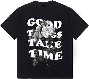 T-shirts unis surdimensionnés créatifs Graffiti chemises à manches courtes été décontracté rappeur Streetwear Y2k hauts T-Shirt pour hommes - Product Image 2