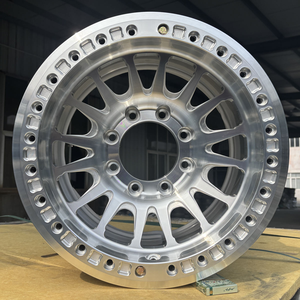 機械加工されたフェイスビードロック4x4ホイール 6x139.7 17x8.5 10 0mmPCD 8*130mm 8*139.7 ジェイルブレイク リデイ ダッジチャージャー用 中古 - Product Image 6