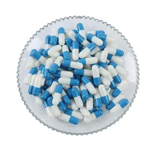 Customizable Sky Blue White Empty Gelatin Capsules Hard Gelatin Capsules Size 00