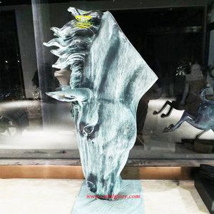 <span class=keywords><strong>Figurine</strong></span> de tête artisanale <span class=keywords><strong>en</strong></span> résine et statue de cheval <span class=keywords><strong>en</strong></span> fibre de verre pour Noël Halloween Anime Thème Autres festivals - Product Image 4