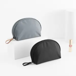 Korea simple elegance cosmetic bag hand lipstick zipper makeup bag small travel nylon toiletries storage bag pouch