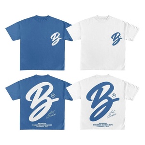 YKH 230 Gsm 100% algodón peinado serigrafía camisa de hombre Camiseta de gran tamaño camiseta de logotipo personalizado para hombre - Product Image 6